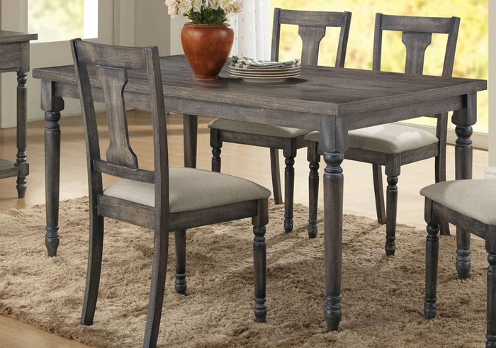 Acme Furniture Wallace Rectangular Dining Table in Weathered Gray 71435 EST SHIP TIME APPX 4 WEEKS