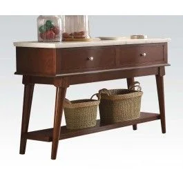 Acme Gasha Server in White/Walnut 72823 EST SHIP TIME APPX 4 WEEKS