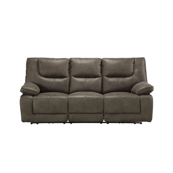 Acme Harumi Power Motion Sofa in Gray Leather-Aire 54895 EST SHIP TIME APPX 4 WEEKS