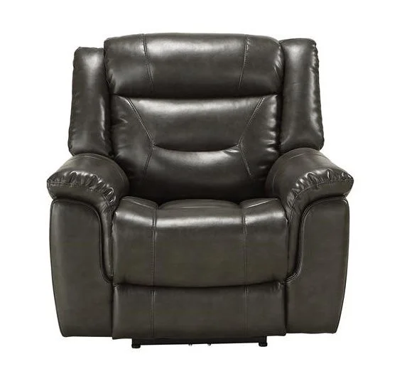Acme Imogen Power Motion Recliner in Gray Leather-Aire 54807 EST SHIP TIME APPX 4 WEEKS