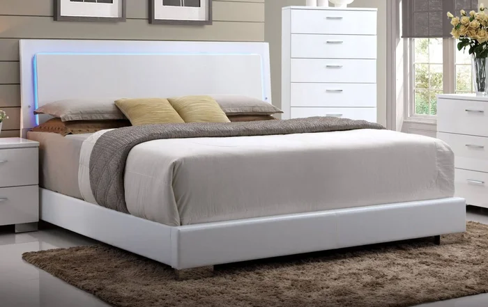 Acme Lorimar Platform King Bed (HB w/LED) 22637EK EST SHIP TIME APPX 4 WEEKS