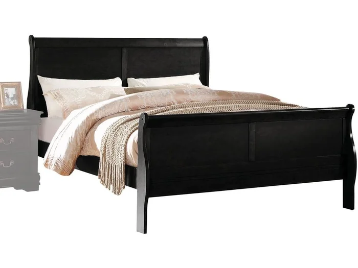 Acme Louis Philippe Queen Panel Bed in Black 23730Q EST SHIP TIME APPX 4 WEEKS