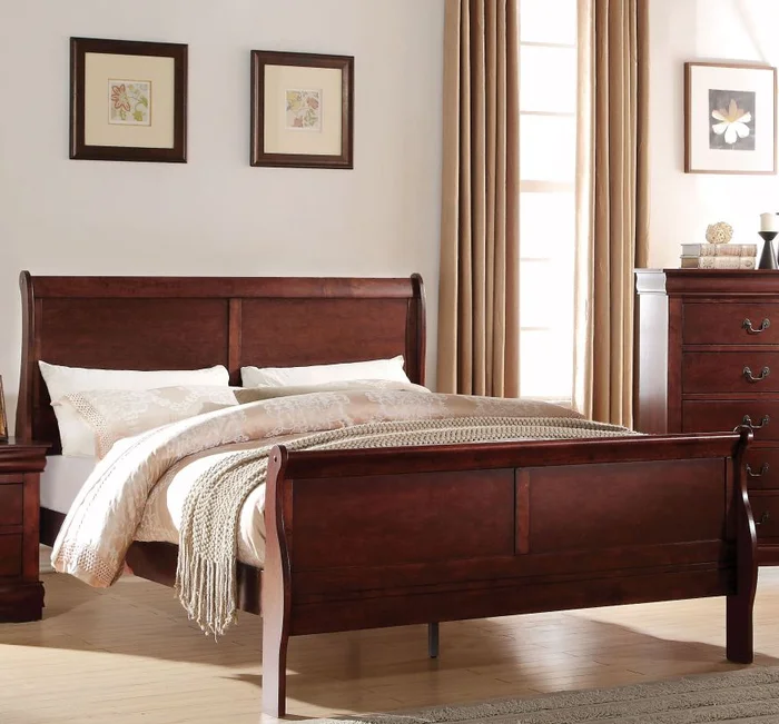 Acme Louis Philippe Queen Panel Bed in Cherry 23750Q EST SHIP TIME APPX 4 WEEKS