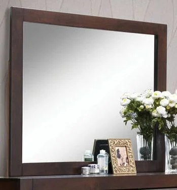 Acme Oberreit Mirror in Walnut 25794 EST SHIP TIME APPX 4 WEEKS