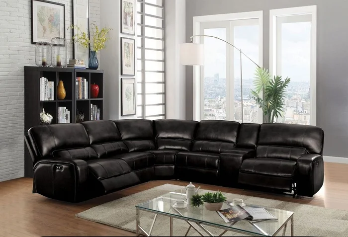 Acme Saul Power Sectional Sofa in Black 54150 EST SHIP TIME APPX 4 WEEKS