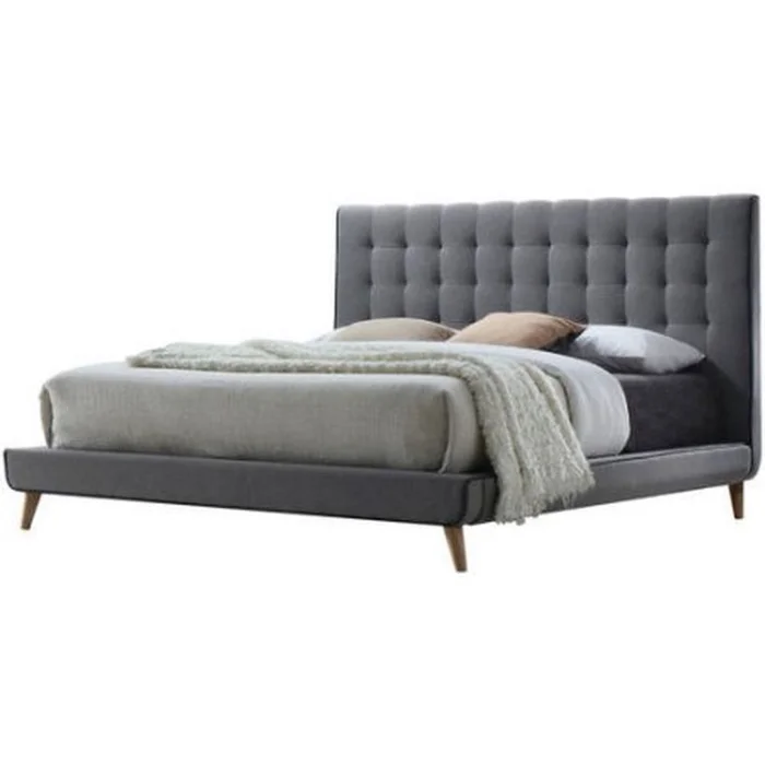 Acme Valda King Upholstered Bed in Gray 24517EK EST SHIP TIME APPX 4 WEEKS
