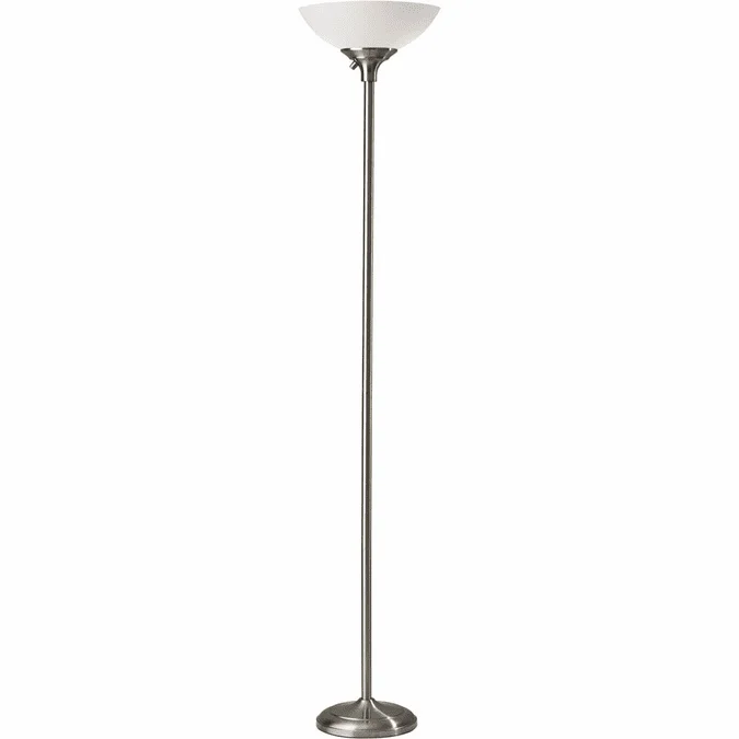 Adesso 7506-22 Glenn Brushed Steel Torchiere Lamp