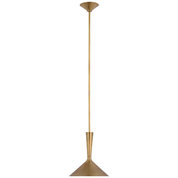 AERIN Rosetta Medium Pendant in Hand-Rubbed Antique Brass Ceiling Light W12″