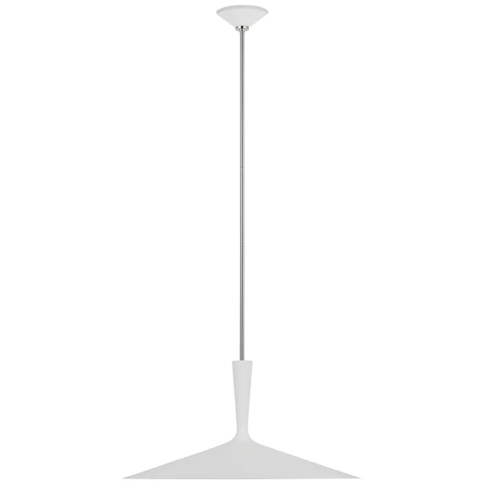 AERIN Rosetta XL Pendant in Matte White and Polished Nickel Ceiling Light W26″