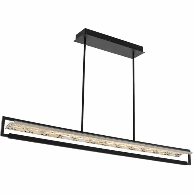 Allegri 036962-052-FR001 Capuccio Matte Black w/ Chrome LED 59″ Island Lighting
