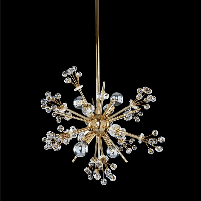 Allegri 11631-018-FR001 Constellation Crystal 18K Gold 13″ Hanging Light Fixture