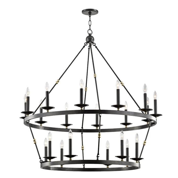 Allendale 20-Light Chandelier in Aged Old Bronze 46.75L x 46.75W x 38H