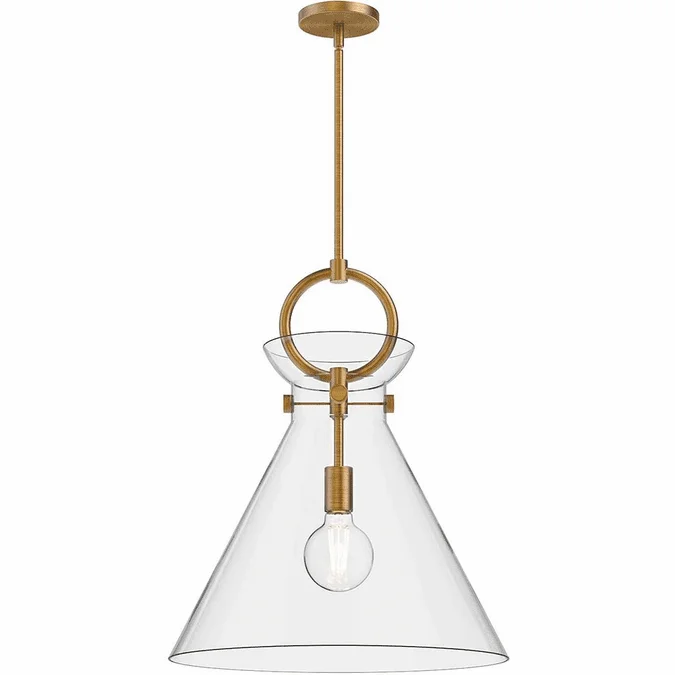 Alora Mood PD412518AGCL Emerson Aged Gold 22″ Lighting Pendant