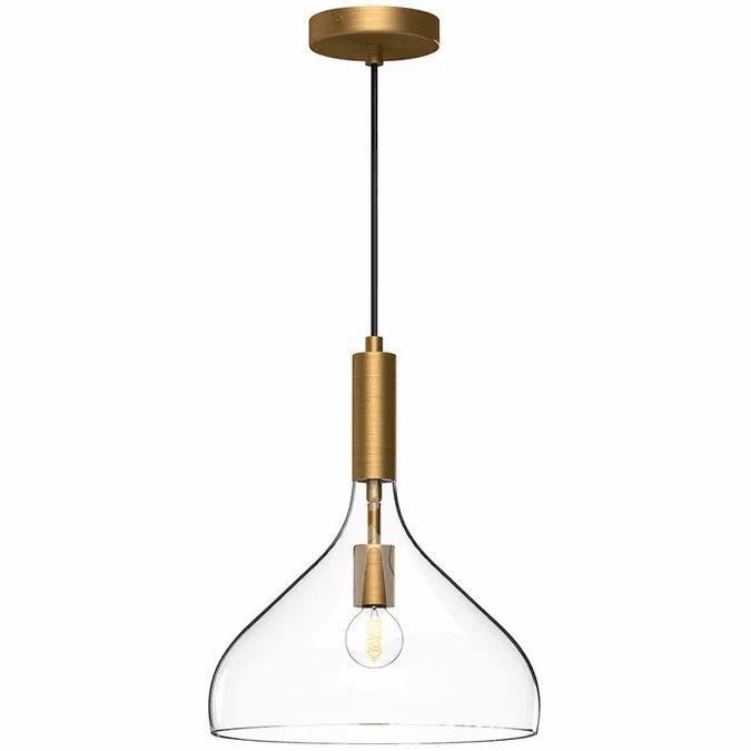 Alora Mood PD532312AGCL Belleview Modern Aged Gold Mini Pendant Lamp