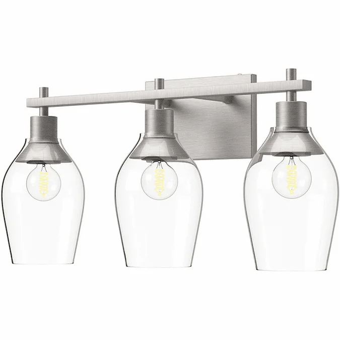 Alora Mood VL538322BNCL Kingsley Brushed Nickel 3-Light Vanity Lighting Fixture