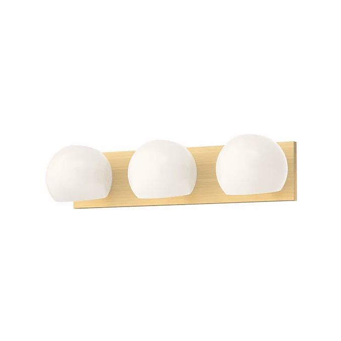 Alora Mood VL548322BGOP Willow Contemporary Brushed Gold 3-Light Bathroom Sconce