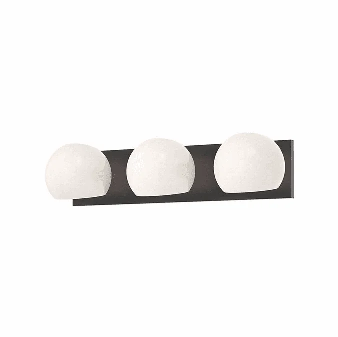 Alora Mood VL548322MBOP Willow Modern Matte Black 3-Light Lighting For Bathroom