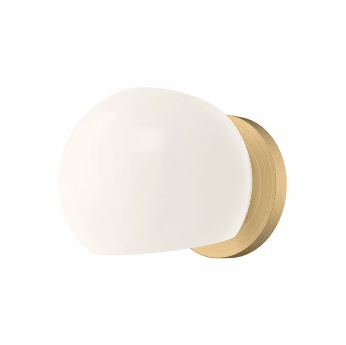 Alora Mood WV548006BGOP Willow Contemporary Brushed Gold Lighting Sconce