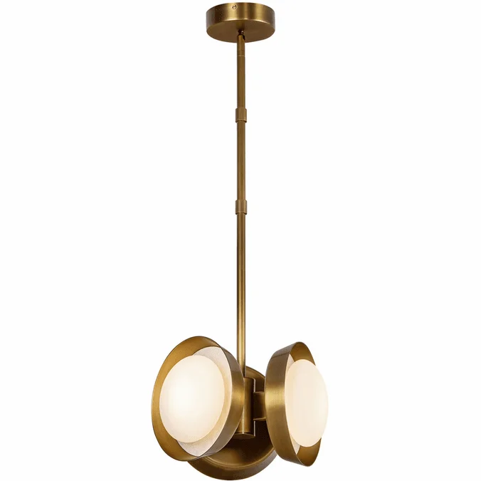 Alora PD320313VB Alonso Contemporary Vintage Brass LED Lighting Pendant