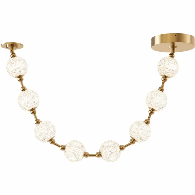 Alora PD321708NB Marni Modern Natural Brass LED Mini Pendant Hanging Light