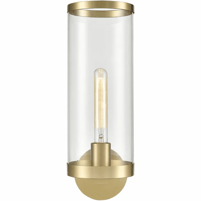 Alora WV311601NBCG Revolve II Contemporary Natural Brass Lighting Sconce