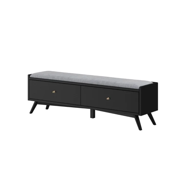 Alpine Furniture Flynn Bench in Black 966BLK-12 PROMO
