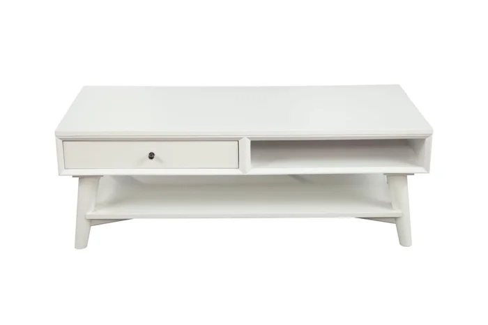 Alpine Furniture Flynn Coffee Table in White 966-W-61 PROMO