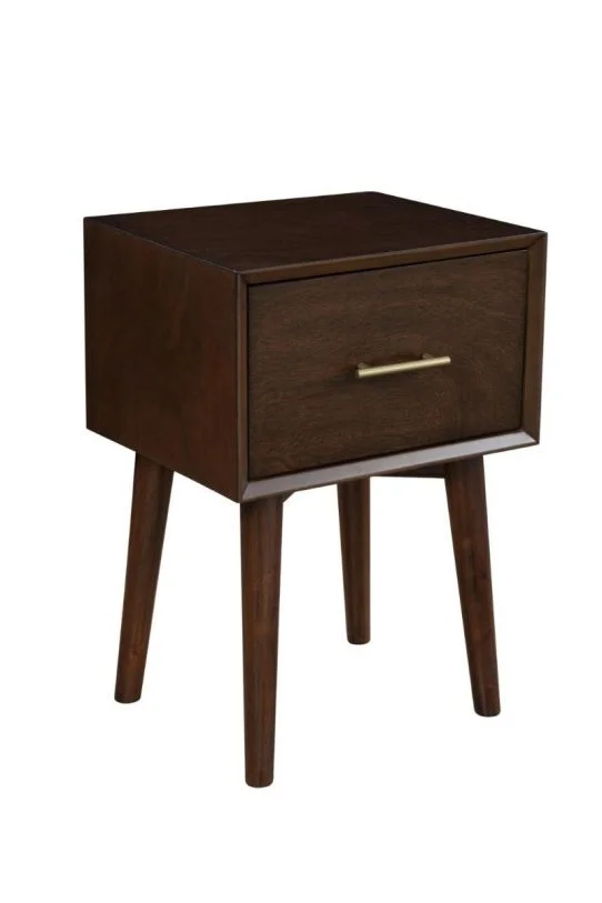 Alpine Furniture Flynn End Table in Walnut 966WAL-62 PROMO