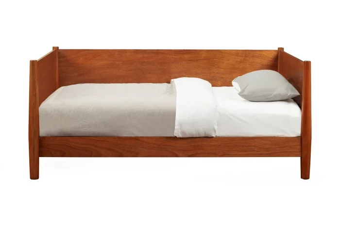 Alpine Furniture Flynn Mid Century Modern Twin Size Day Bed in Acorn 966-09T PROMO