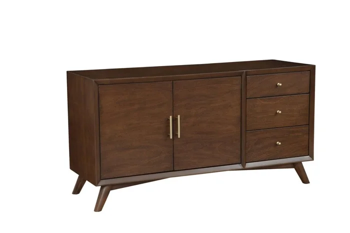 Alpine Furniture Flynn Sideboard in Walnut 966WAL-64 PROMO