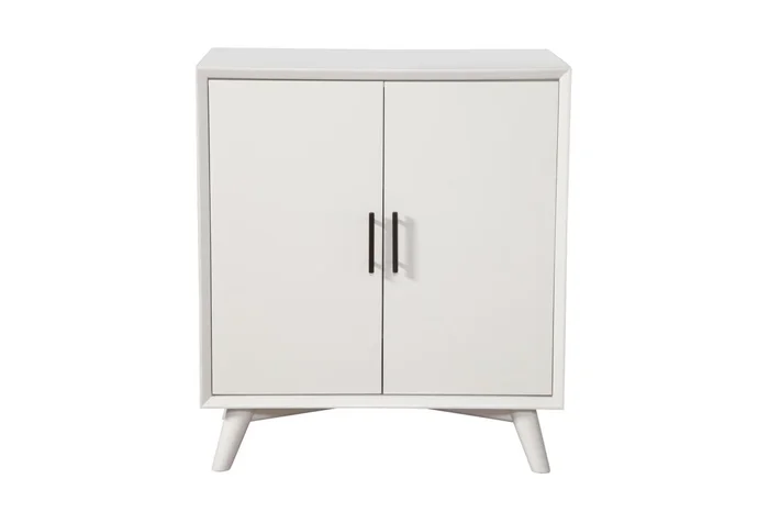 Alpine Furniture Flynn Small Bar Cabinet in White 966-W-17 PROMO