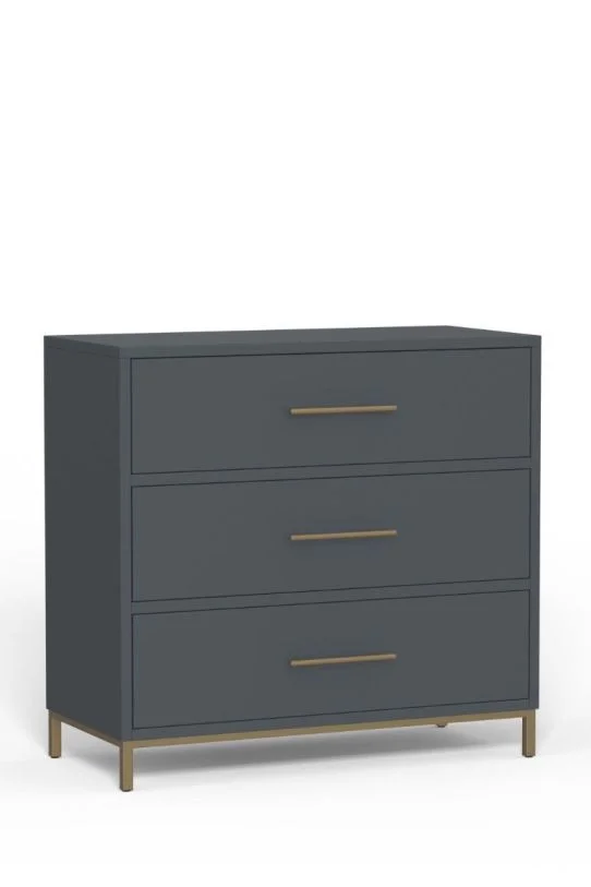 Alpine Furniture Madelyn Three Drawer Small Chest in Slate Gray in Slate Gray 2010G-04 PROMO