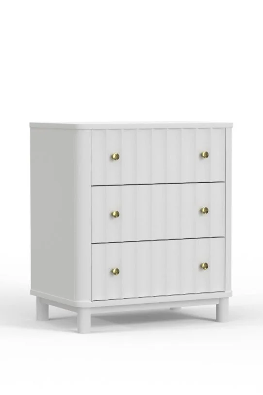 Alpine Furniture Stapleton 3 Drawer Small Chest in White 2090-04 PROMO
