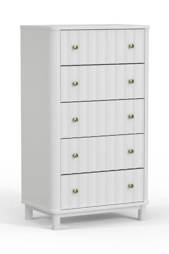 Alpine Furniture Stapleton 5 Drawer Chest in White 2090-05 PROMO