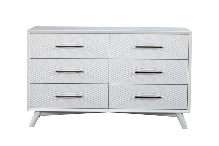 Alpine Furniture Tranquility Dresser in White 1867-03 PROMO