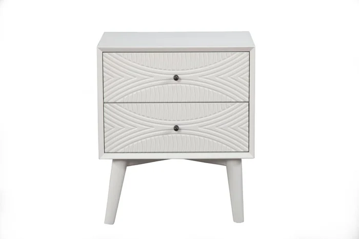 Alpine Furniture Tranquility Nightstand in White 1867-02 PROMO