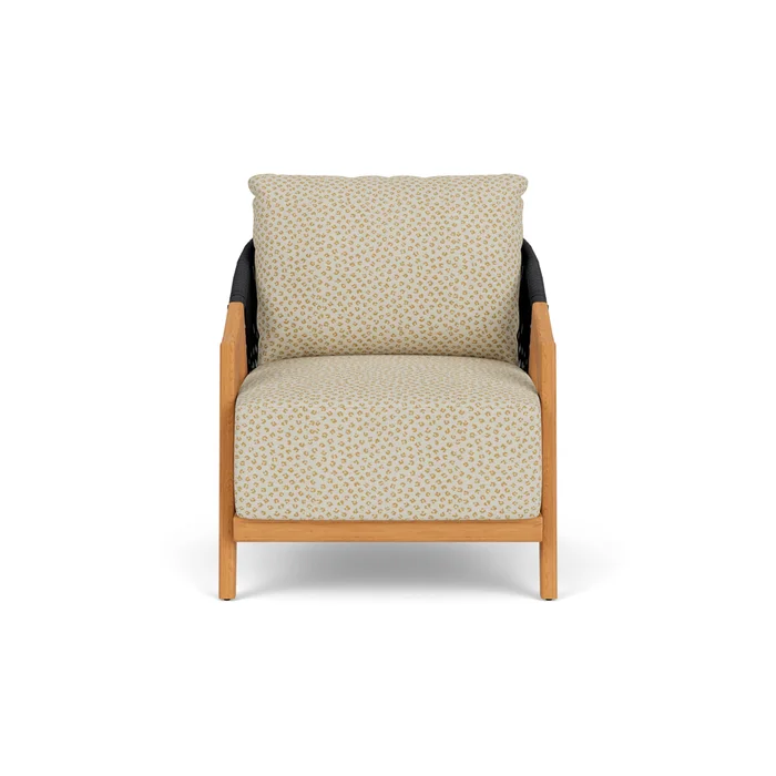 alpine lounge chair in natural teak finish with bebot sisal fabric grade c