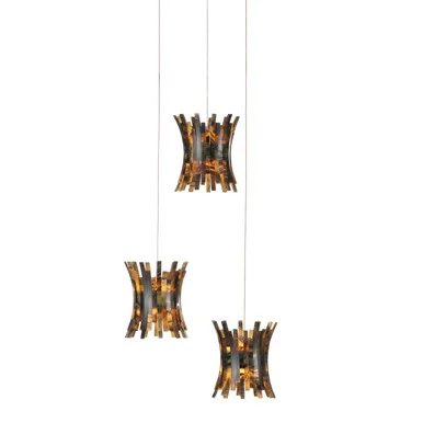 Alsop Collection Three Light Pendant in Brown/Black/Natural (142|9000-1041)