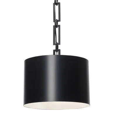 Alston One Light Chandelier in Matte Black + White (60|8683-MK-WH)