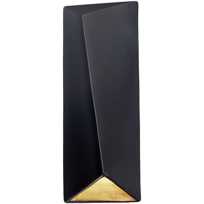 Ambiance Large Rectangle Outdoor LED Wall Sconce – Matte Black – CER-5897W-CBGD