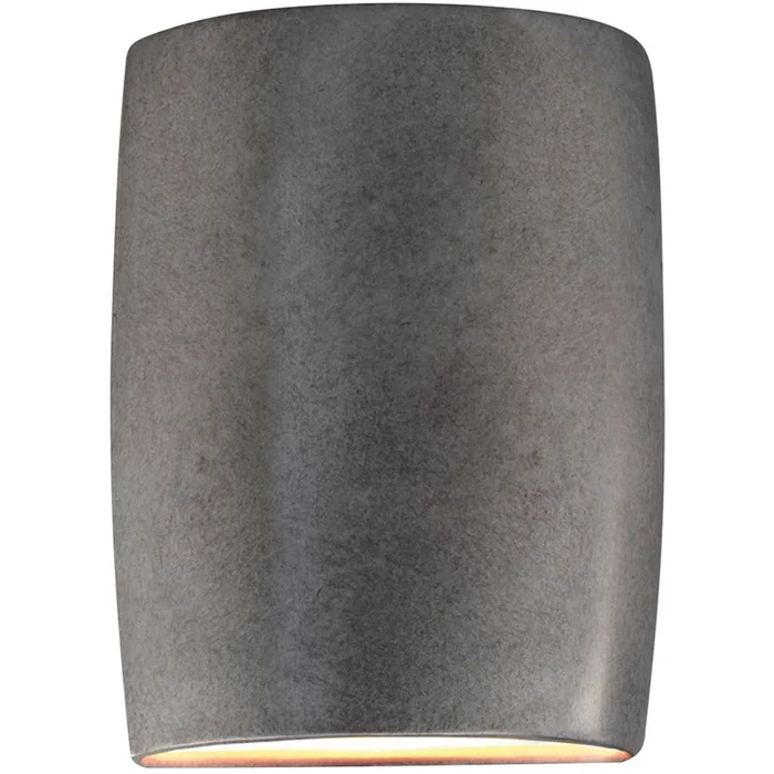 Ambiance Large Wide Outdoor LED Cylinder – Antique Silver – CER-8858W-ANTS