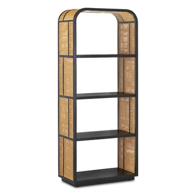 Anisa Collection Etagere in Natural/Black (142|3000-0229)