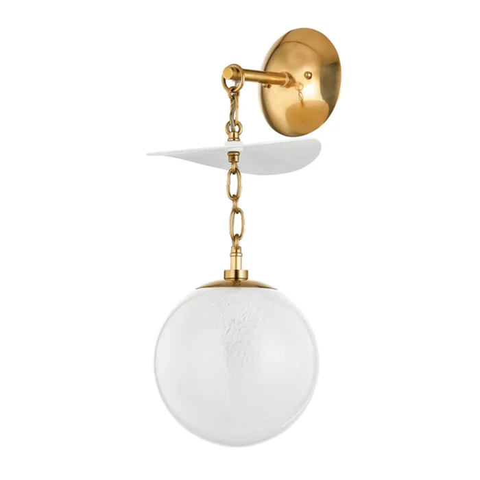 Antoinette 1-Light Wall Sconce in Vintage Brass 8.5L x 8.5W x 20.25H