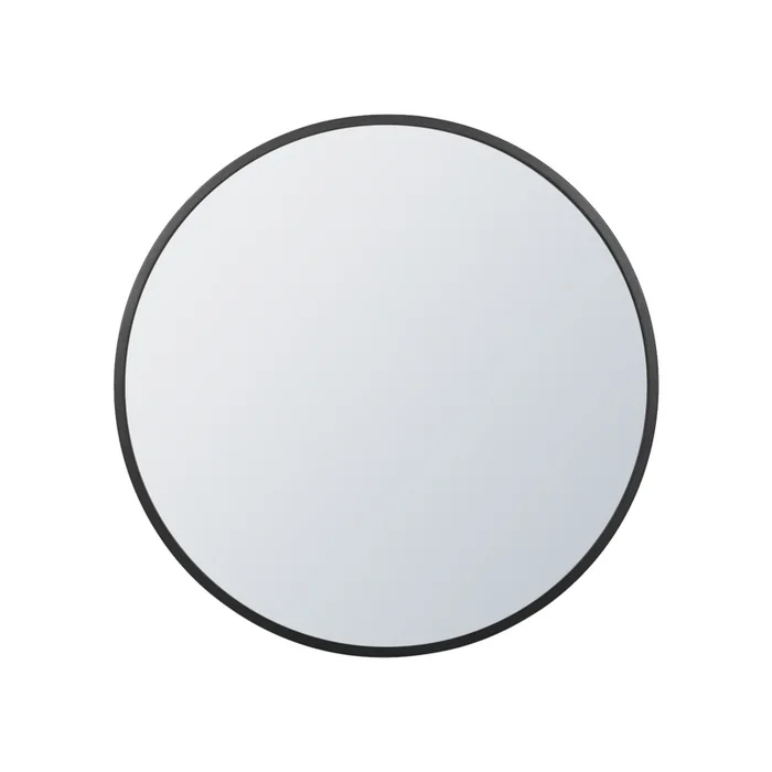 Arcus 24 X 24 Hand Crafted Round Mirror – Black|Miroir rond Arcus 24po x 24po fabriqu la main – noir