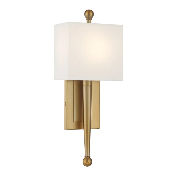 ardson 1 light vibrant gold sconce