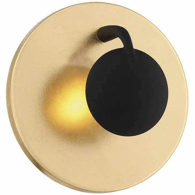 Arnsberg 223810279 Aurora Modern Gold / Black LED Sconce Lighting