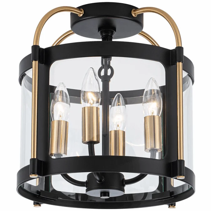 Artcraft AC11513BB Bonita Modern Black and Brushed Brass Ceiling Lighting
