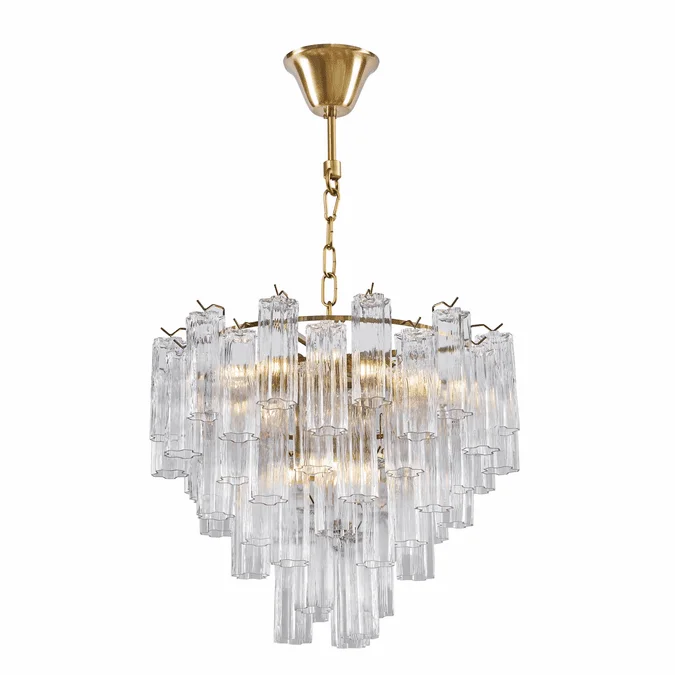 Artcraft AC12101BR Sophia Modern Brass Hanging Chandelier