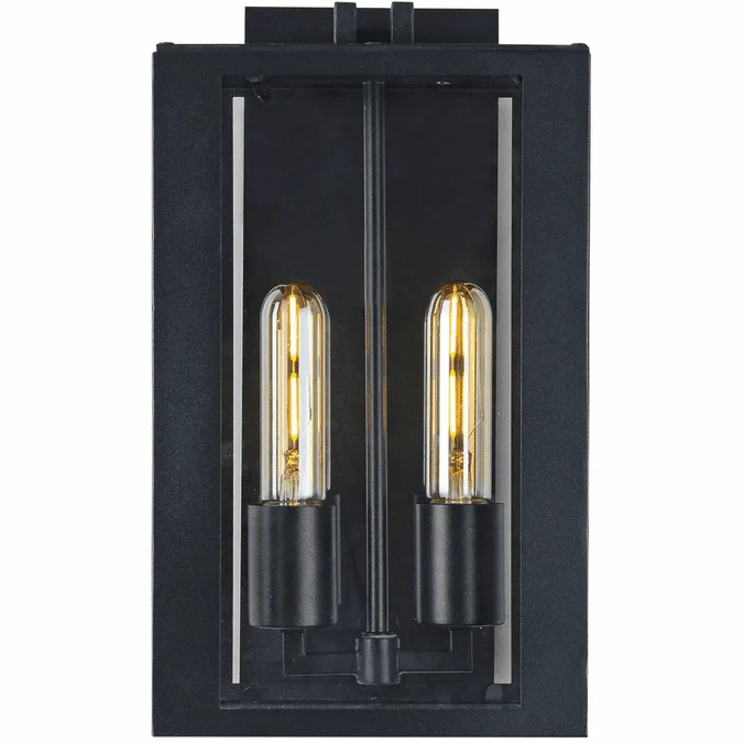 Artcraft AC8790BK Waterville Modern Matte Black Outdoor Wall Lighting