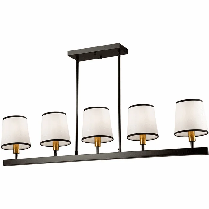Artcraft SC13346BK Coco Gold and Black Island Light Fixture